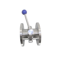 Затвор ручной с нержавеющий диском и рукояткой фланцевый 1,0 МПа NK-DZf NK 32х135 мм